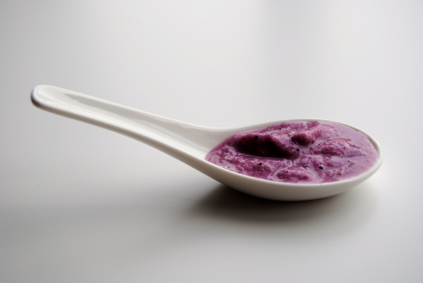 Mango Blueberry Smoothie in a Spoon